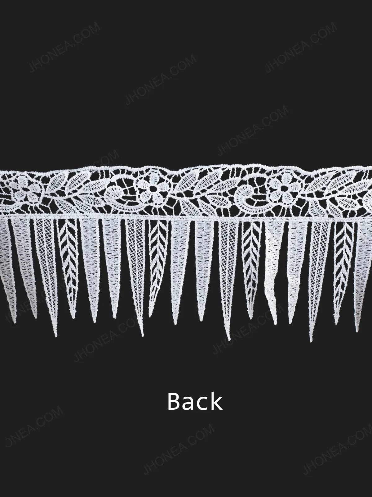 Guipure White Tassel Lace Trim For Gowns