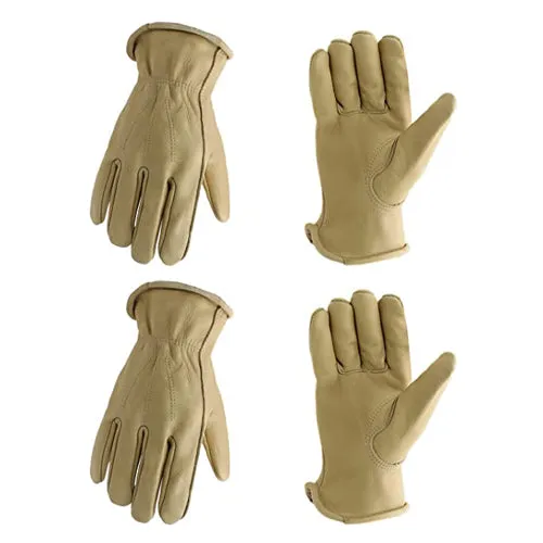 Handlandy Waterproof Cowhide Leather Driver Truck Gloves 12100 (2 Pairs)