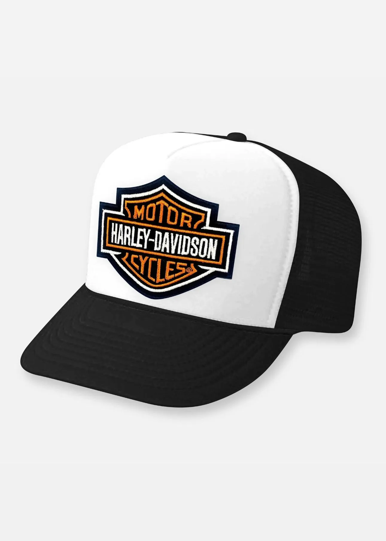 Harley Davidson OG Patch Black & White Trucker Hat