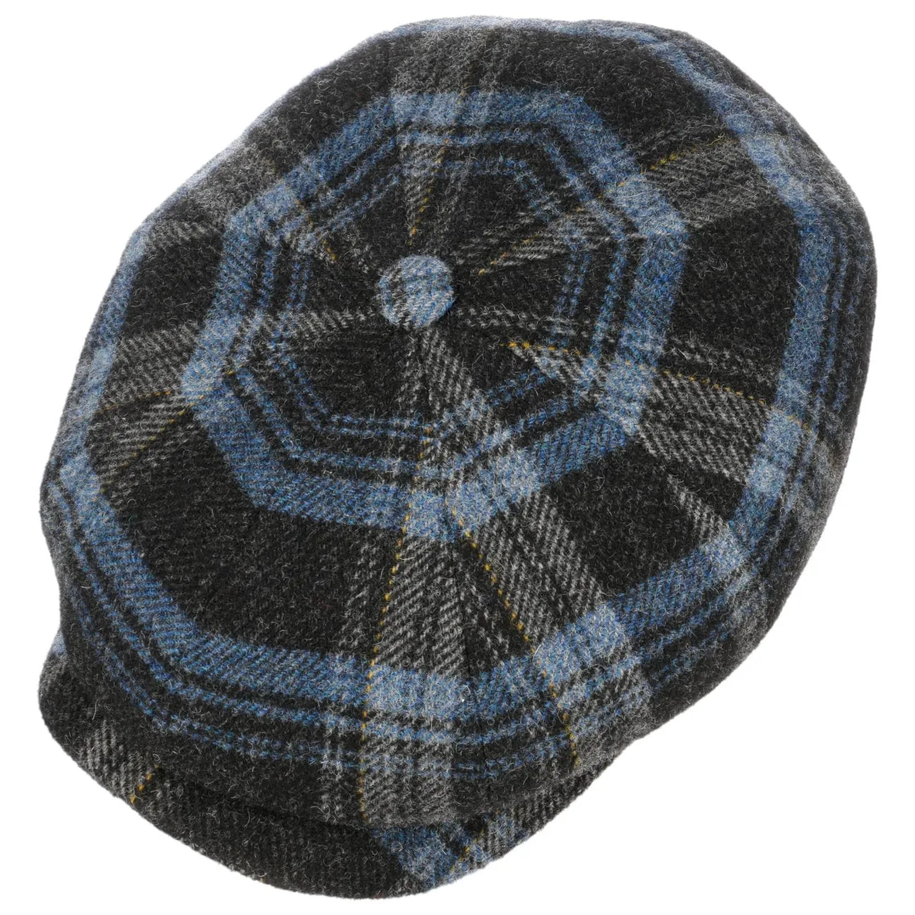 Hatteras Shadow Plaid Flat Cap by Stetson