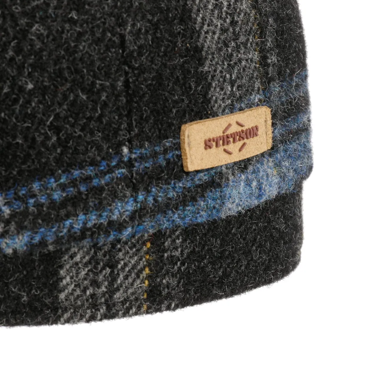 Hatteras Shadow Plaid Flat Cap by Stetson