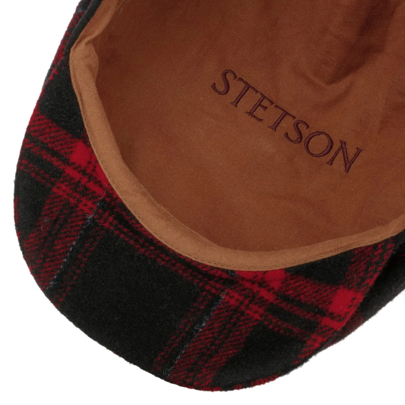 Hatteras Shadow Plaid Flat Cap by Stetson