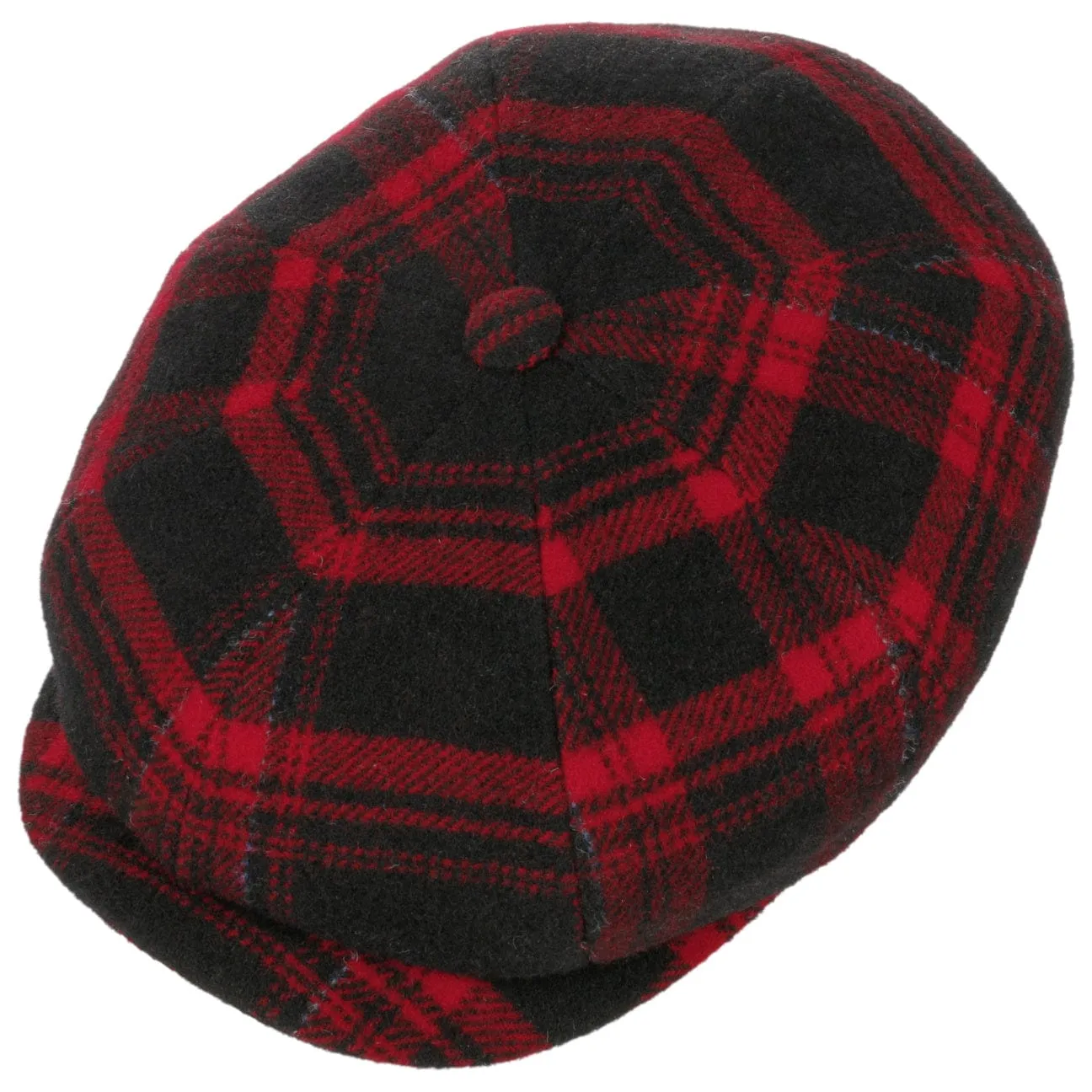 Hatteras Shadow Plaid Flat Cap by Stetson