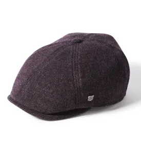 Hudson Wool Baker Boy Cap - Merlot by Failsworth