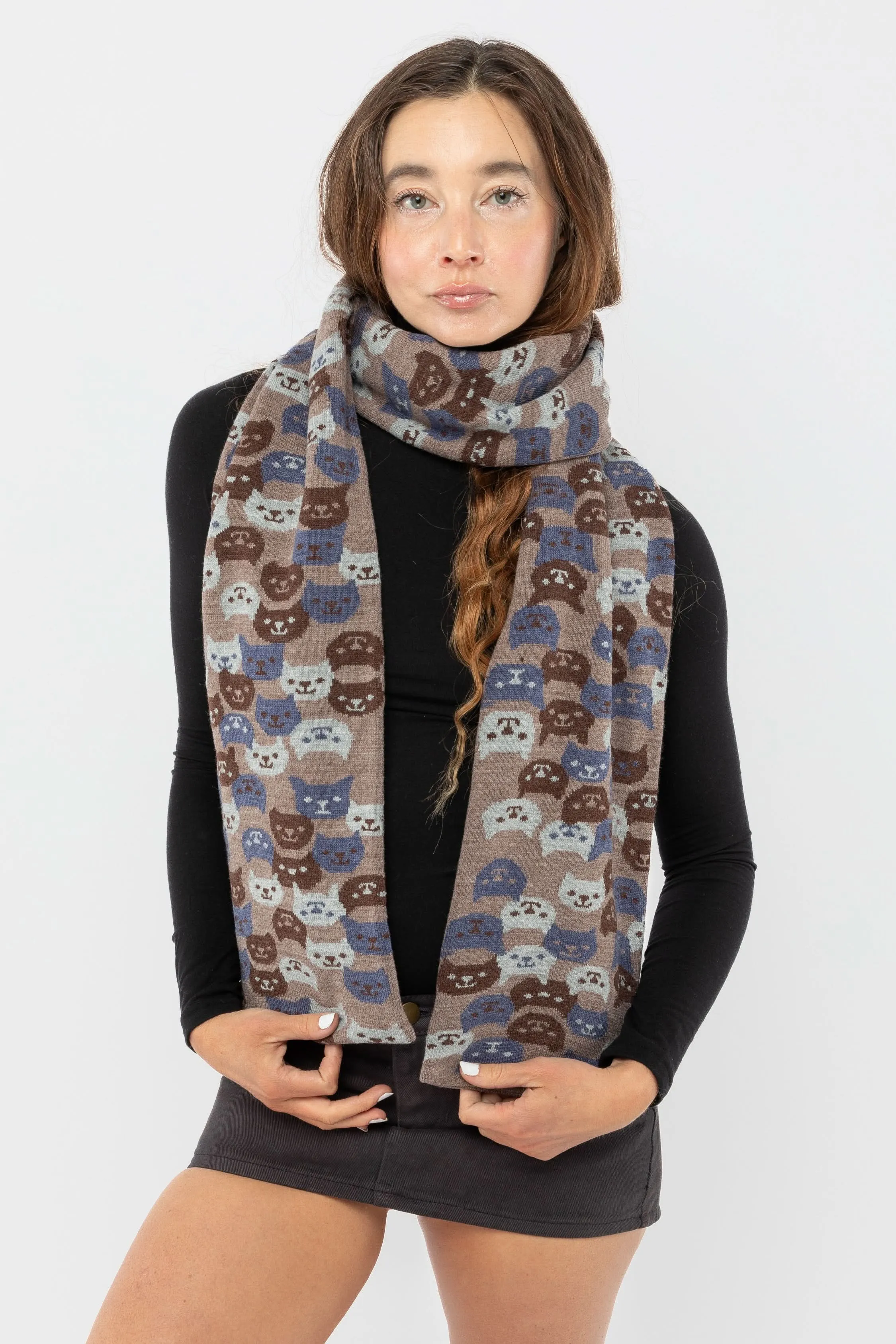 JQSCARF41 - Smiling Cat Scarf