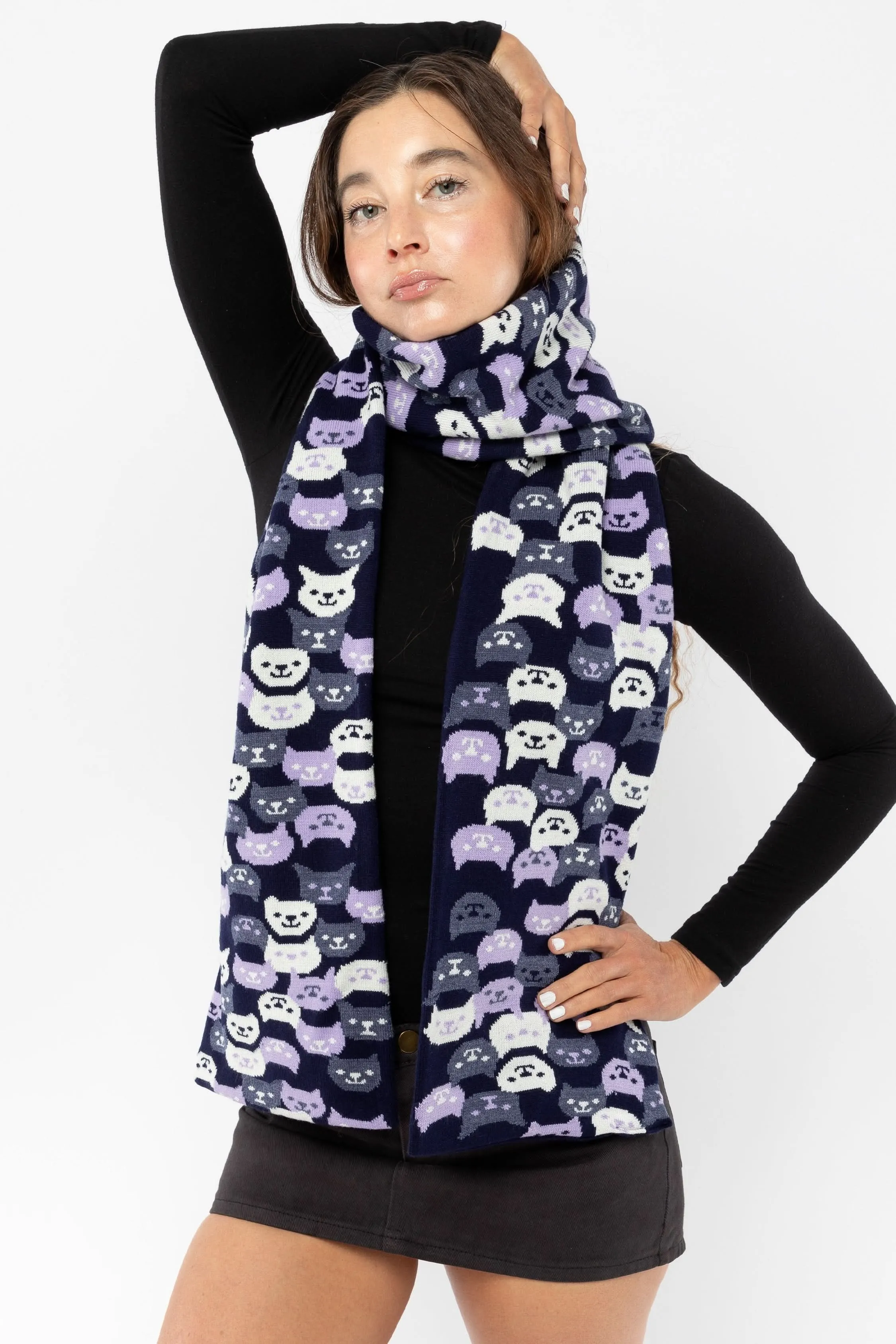 JQSCARF41 - Smiling Cat Scarf