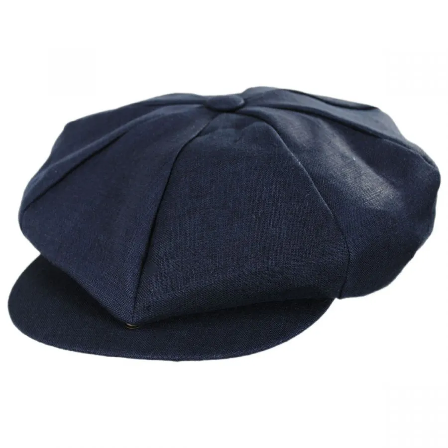 Linen Big Apple Newsboy Cap by Capas