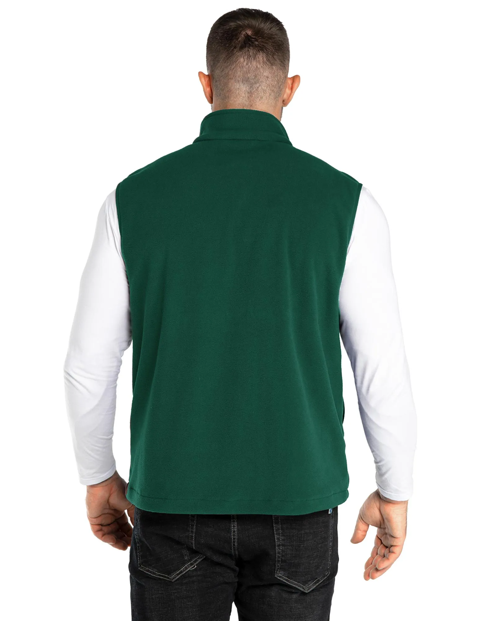 Men's 0.90 lbs Fleece Vest Outerwear with 4 Deep Pockets