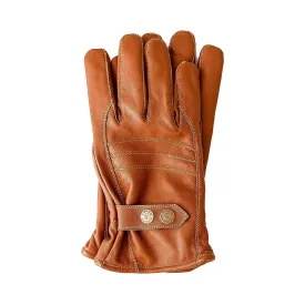 Men's Genuine Leather Fleece Lined Winter Gloves for Cold Weather - Brown