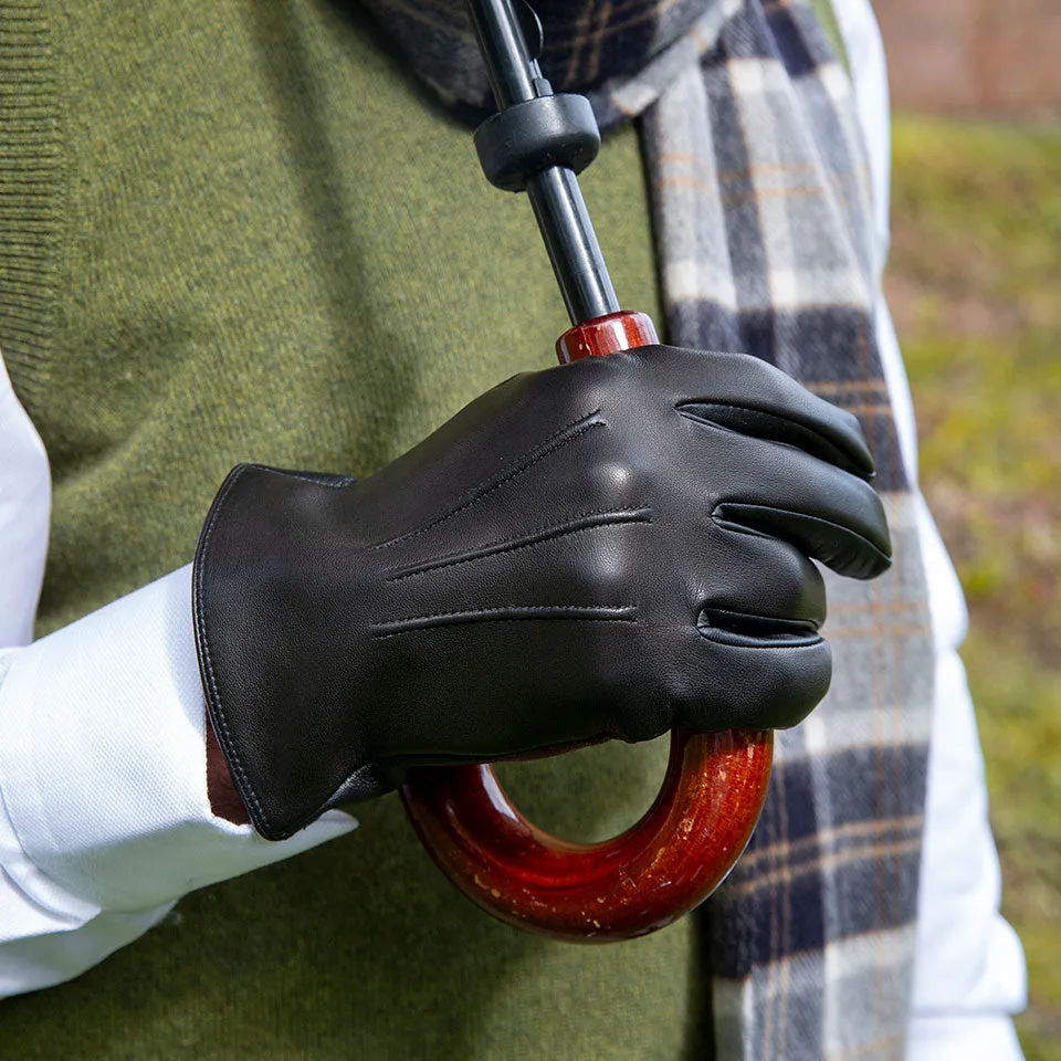 Men's Heritage Touchscreen Three-Point Leather Gloves