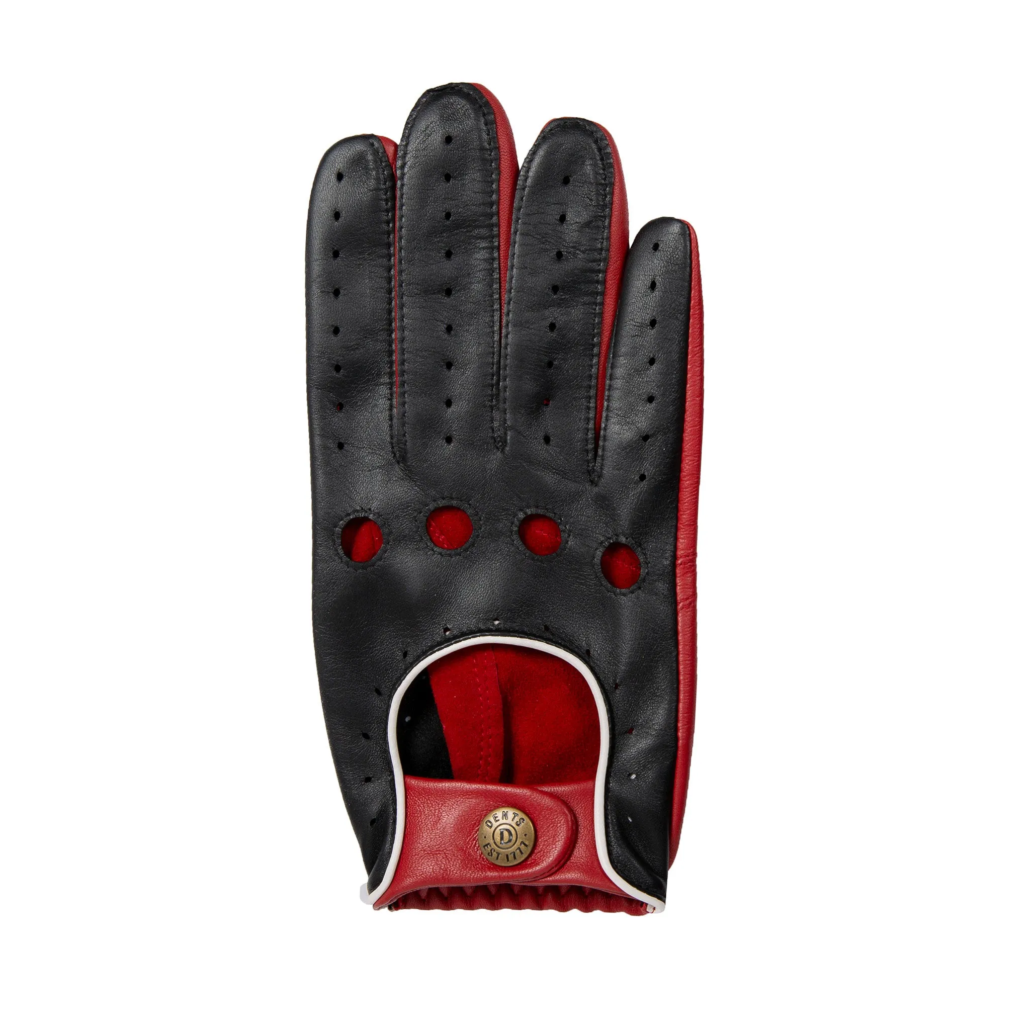 Men’s Touchscreen Three-Colour Leather Driving Gloves