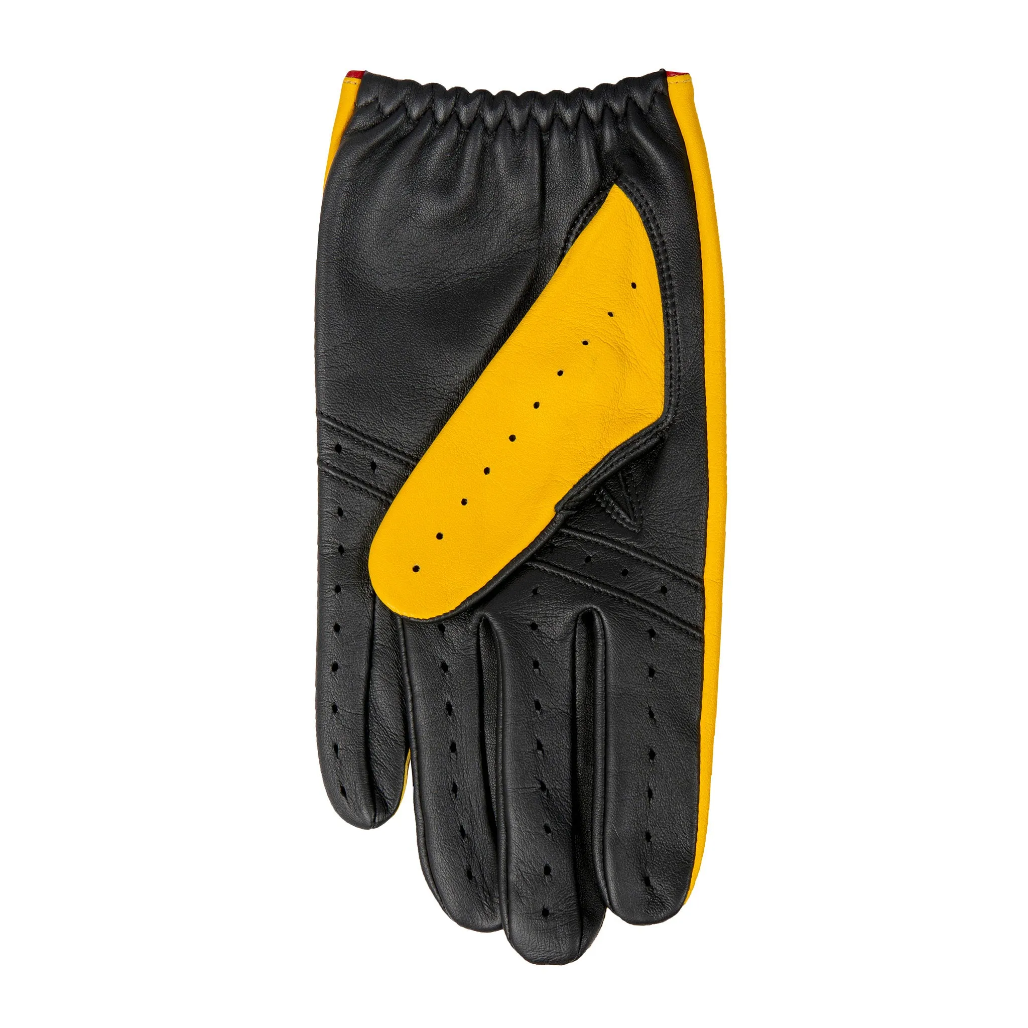 Men’s Touchscreen Three-Colour Leather Driving Gloves