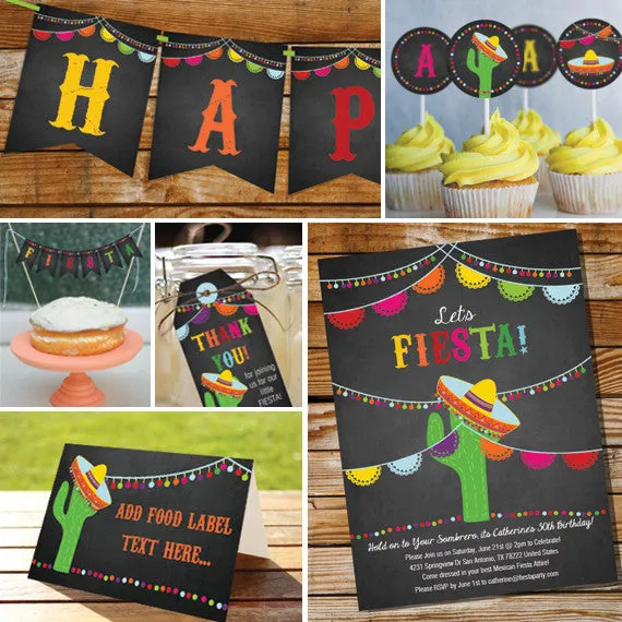 Mexican Fiesta Printable Party Set