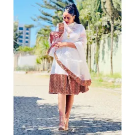 Modern Ethiopian Dress Simple Habesha Dress Women's Dress Habesha Kemis Eritrean Dress Women's Style