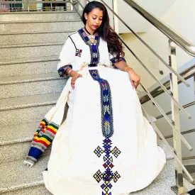 Modern Habesha Kemis Simple Ethiopian Dress Beautiful Habesha Dress Women's Dress Eritrean Dress Women's Style ሀበሻ ቀሚስ ሀበሻ ልብስ