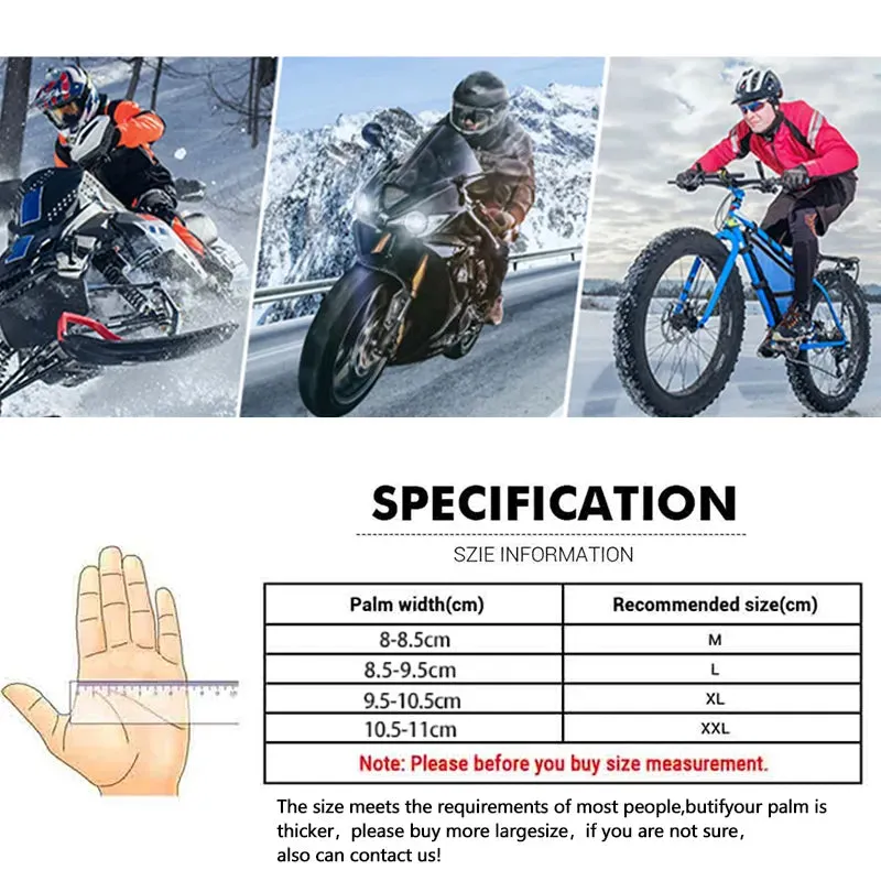 Motorcycle Riding Gloves Windproof And Waterproof Cycling Touch Screen Motorcycle Off-Road Gloves Winter