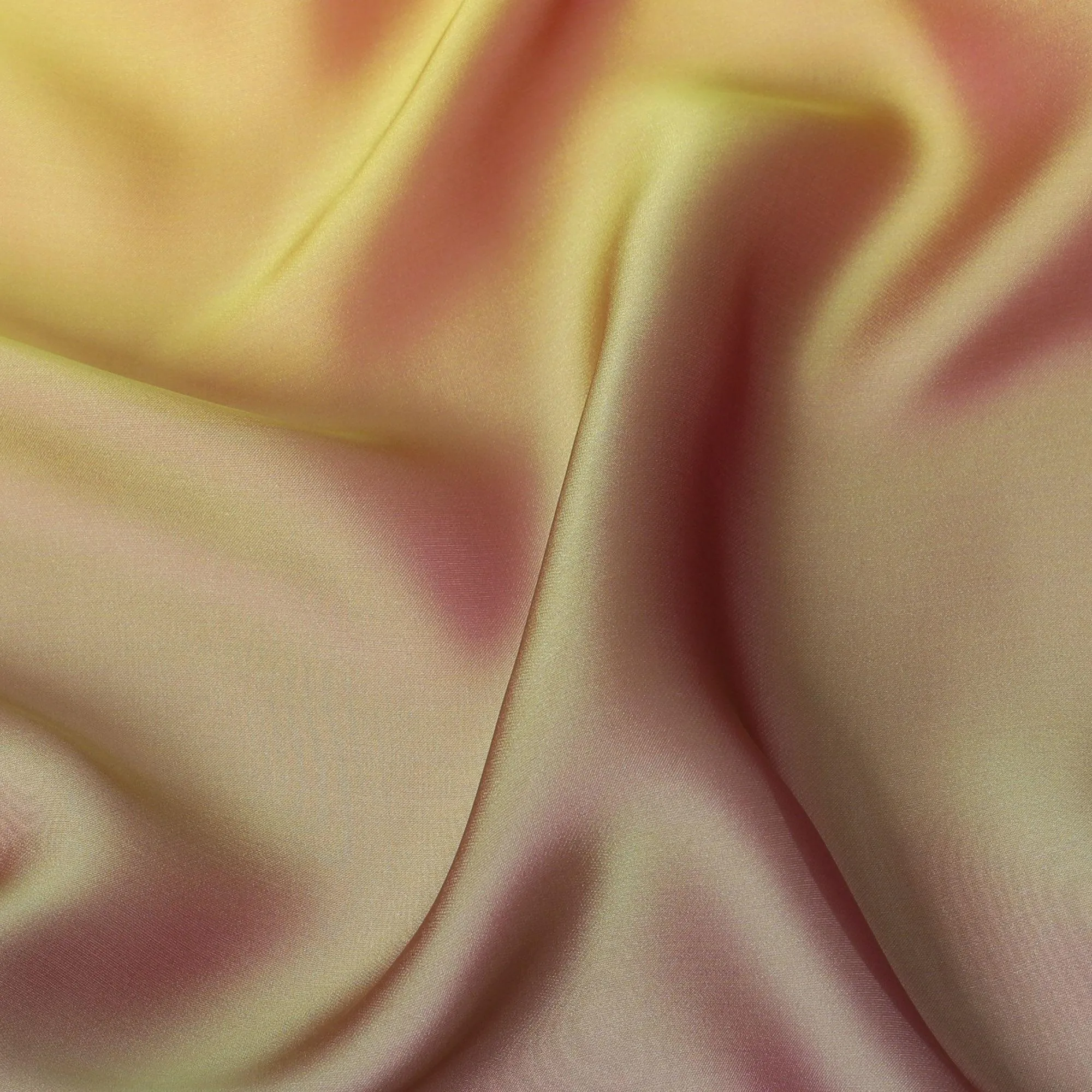 Mustard yellow to navy blue Premium pure silk chiffon fabric in ombre design-D13397