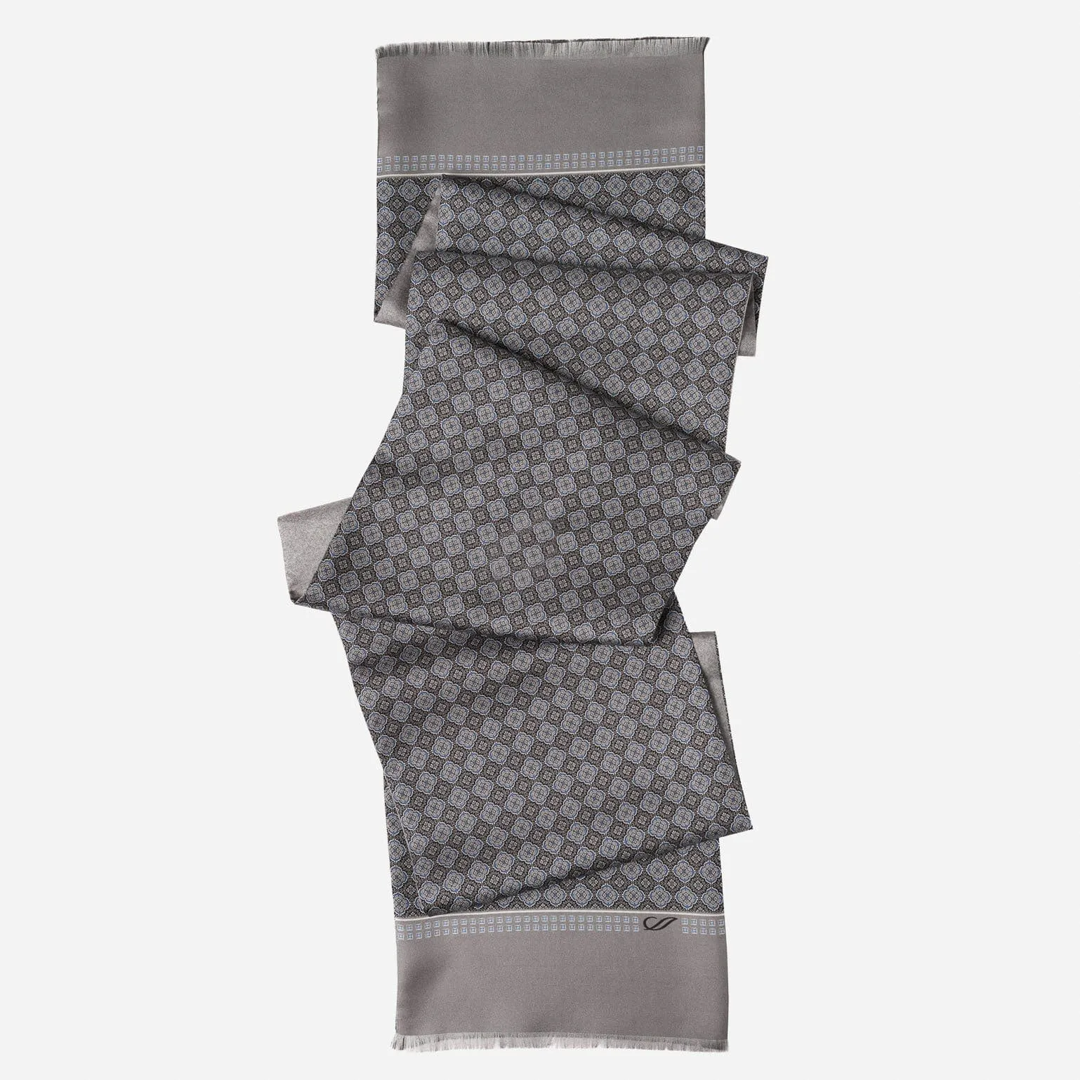 Palazzo - Reversible Silk Scarf - Charcoal