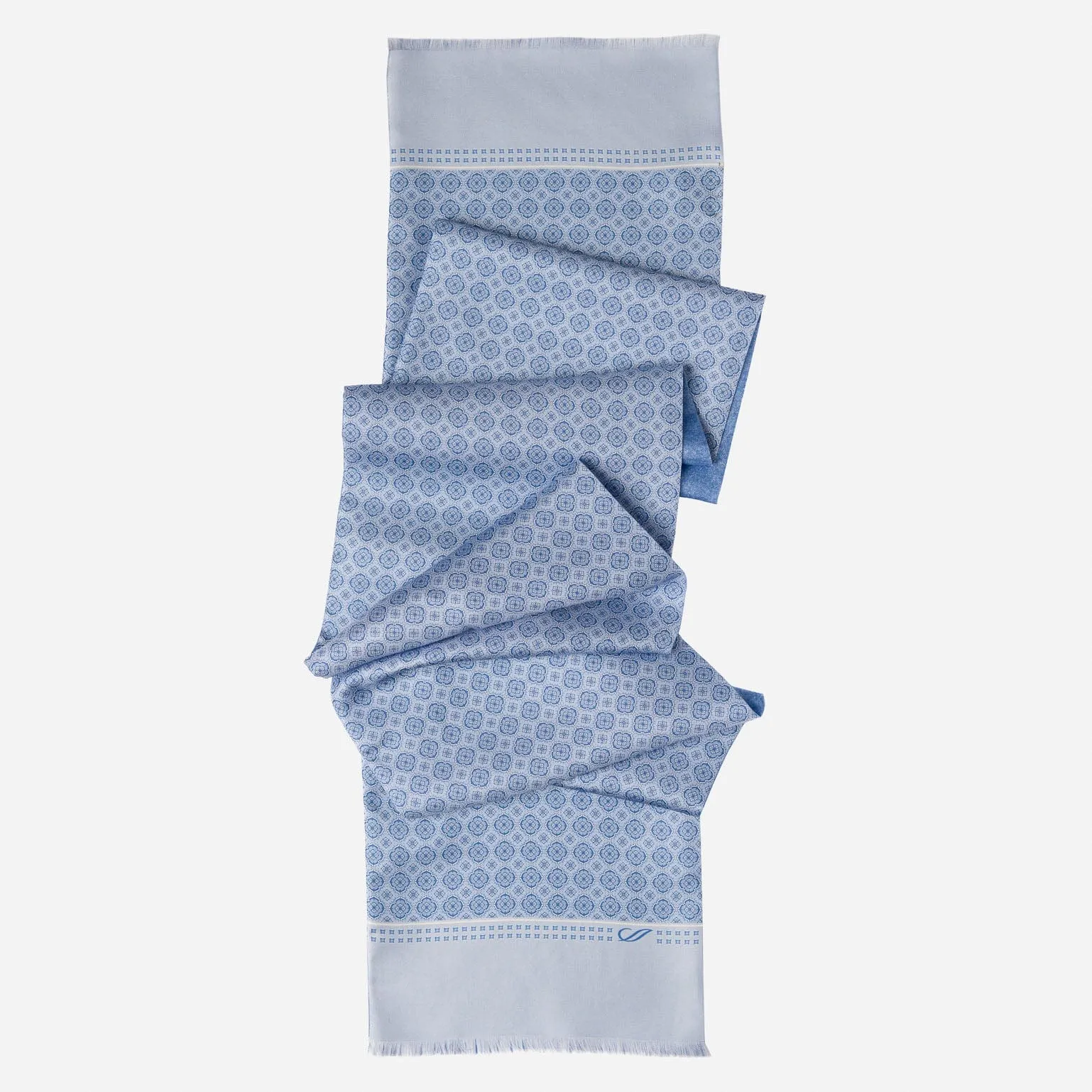 Palazzo - Reversible Silk Scarf - Sky Blue