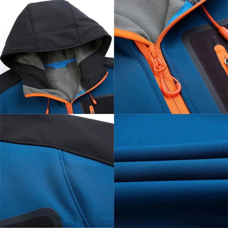 QUESHARK Waterproof Softshell Jacket Mens