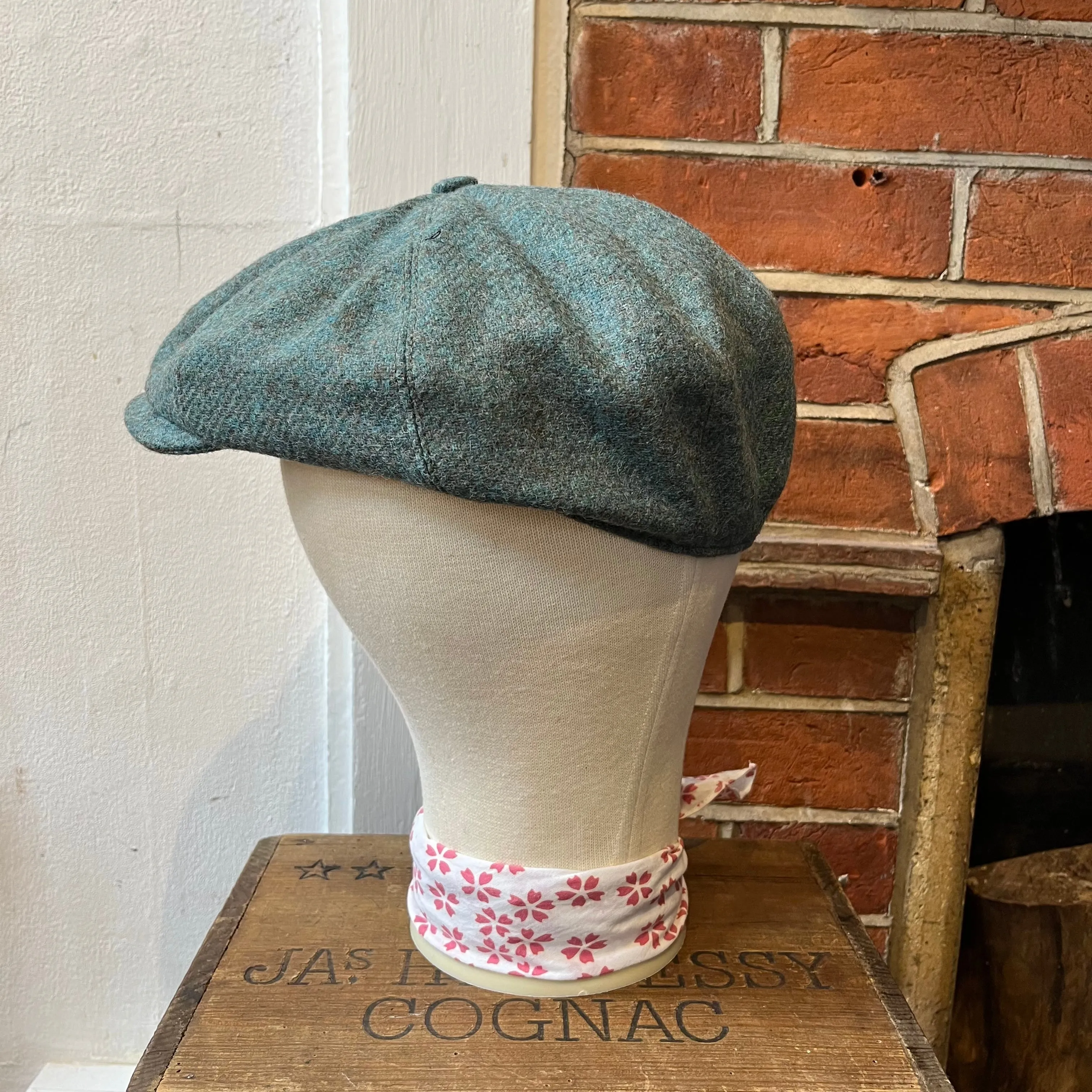 Regent - Baker Boy Cap - Teal Tweed