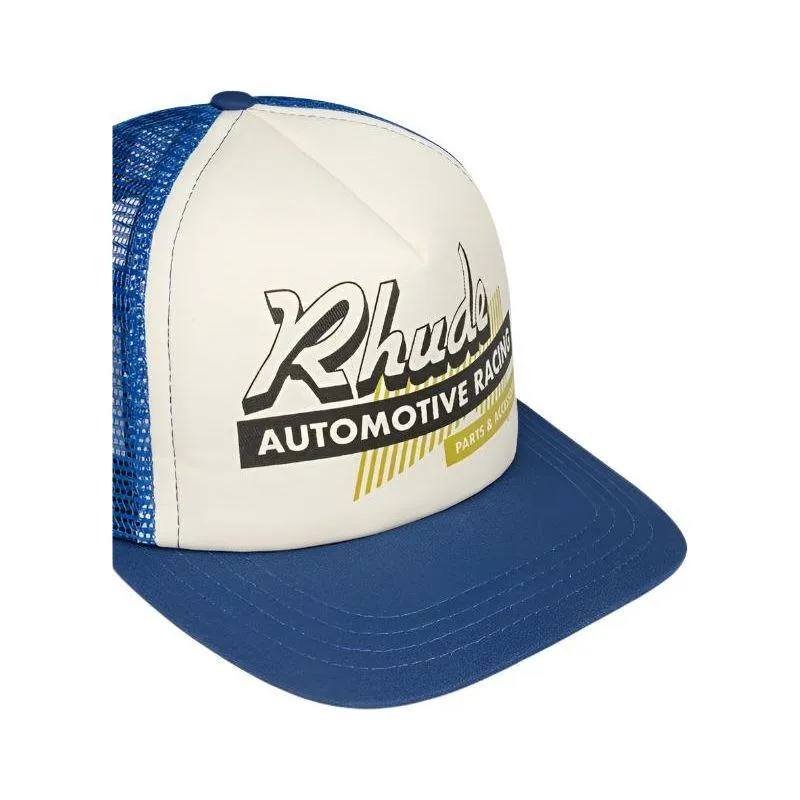 Rhude Auto Racing Trucker Hat Navy/Ivory