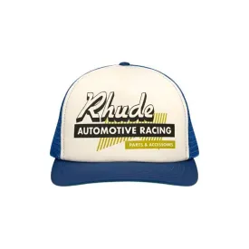 Rhude Auto Racing Trucker Hat Navy/Ivory