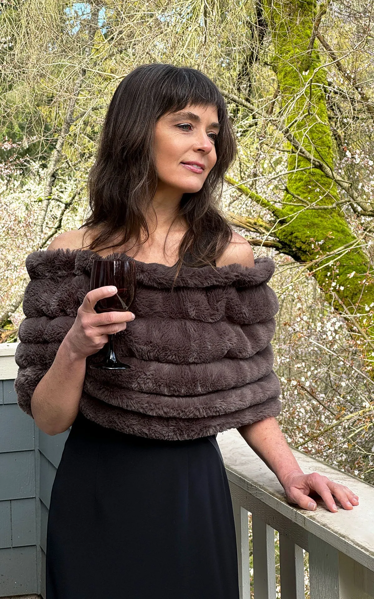 Shoulder Wrap - Royal Opulence Faux Furs (Limited Availability - Merlot!)