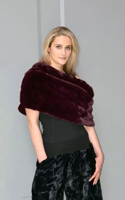 Shoulder Wrap - Royal Opulence Faux Furs (Limited Availability - Merlot!)