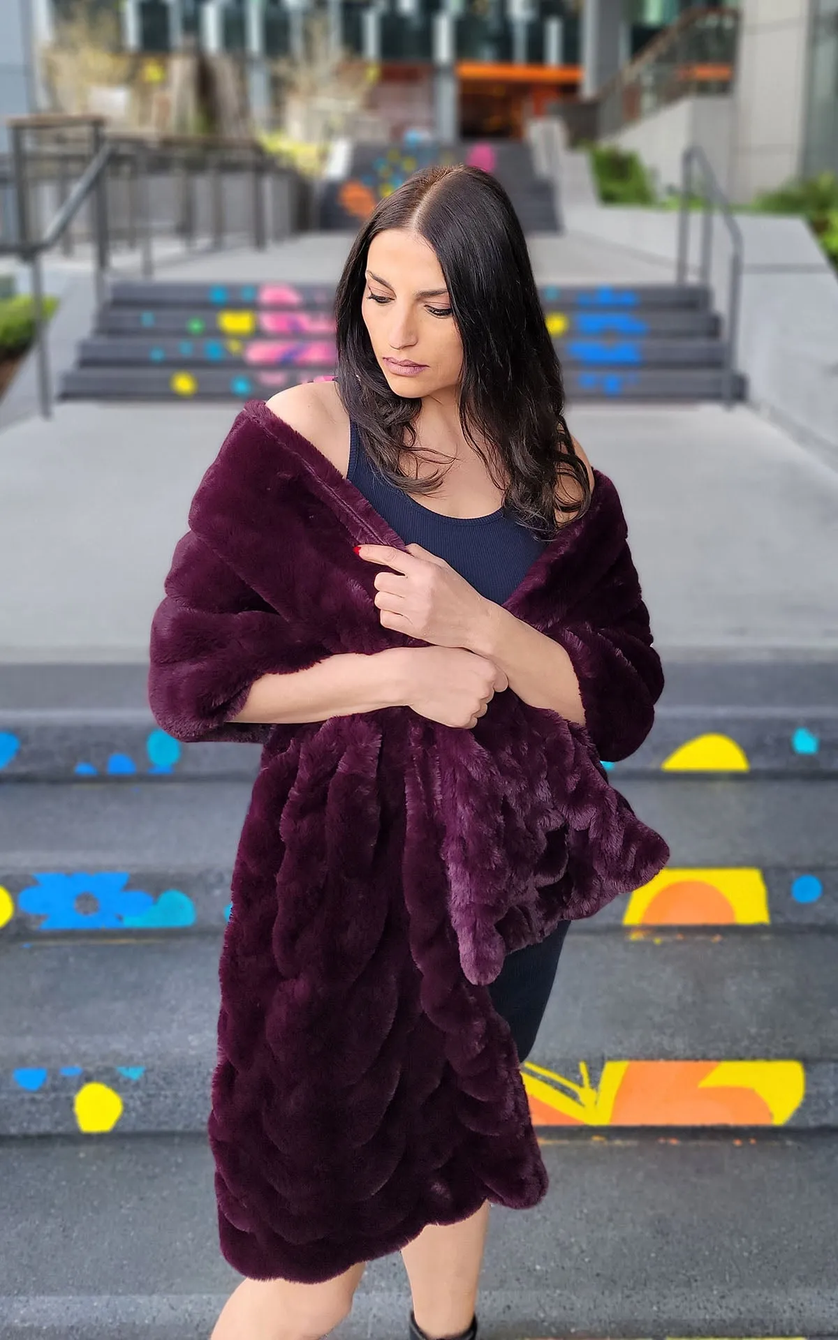 Stole - Royal Opulence Faux Furs (Merlot - Sold Out)