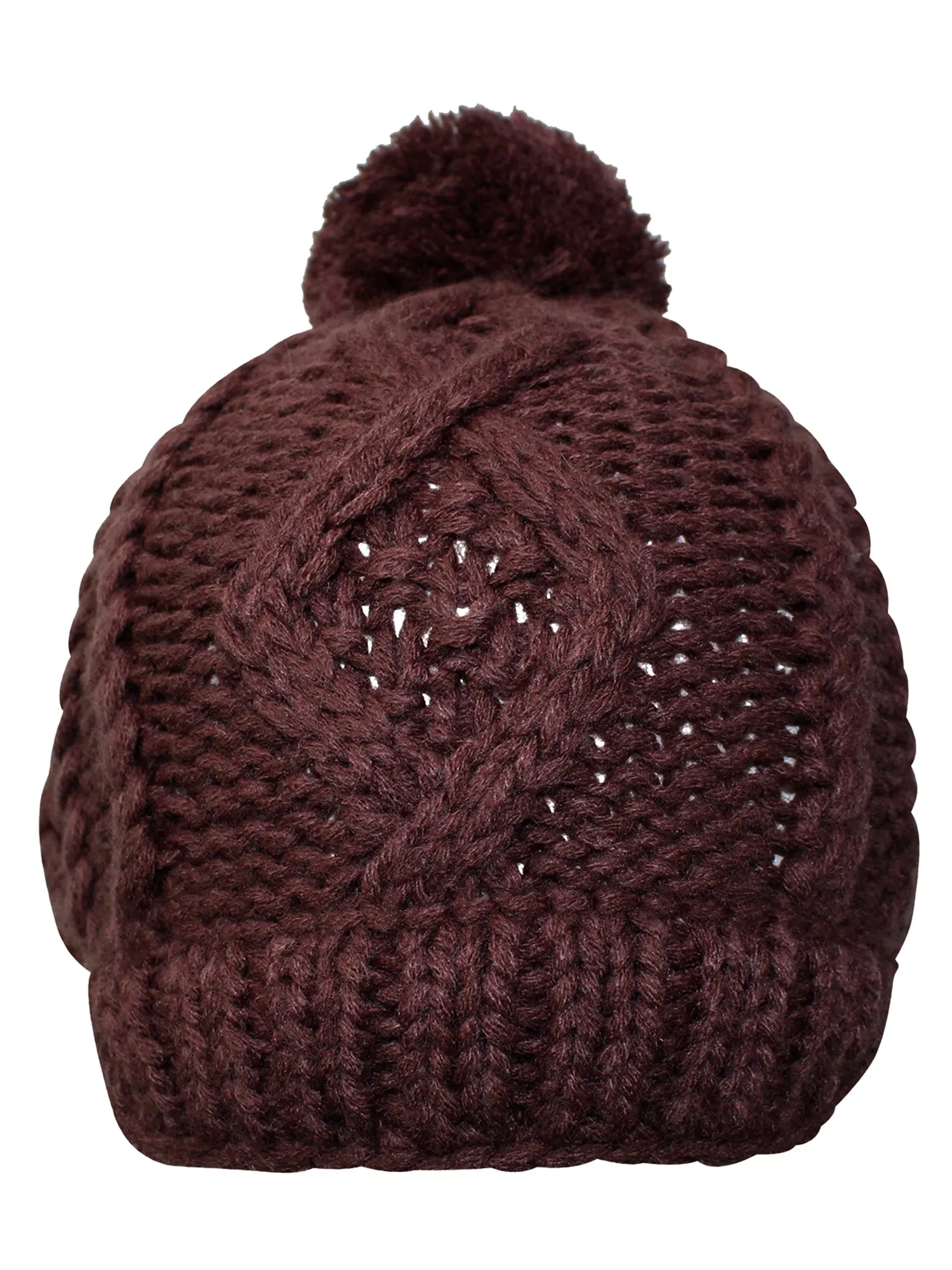 Stretchy Knit Newsboy Cap With Pom Pom