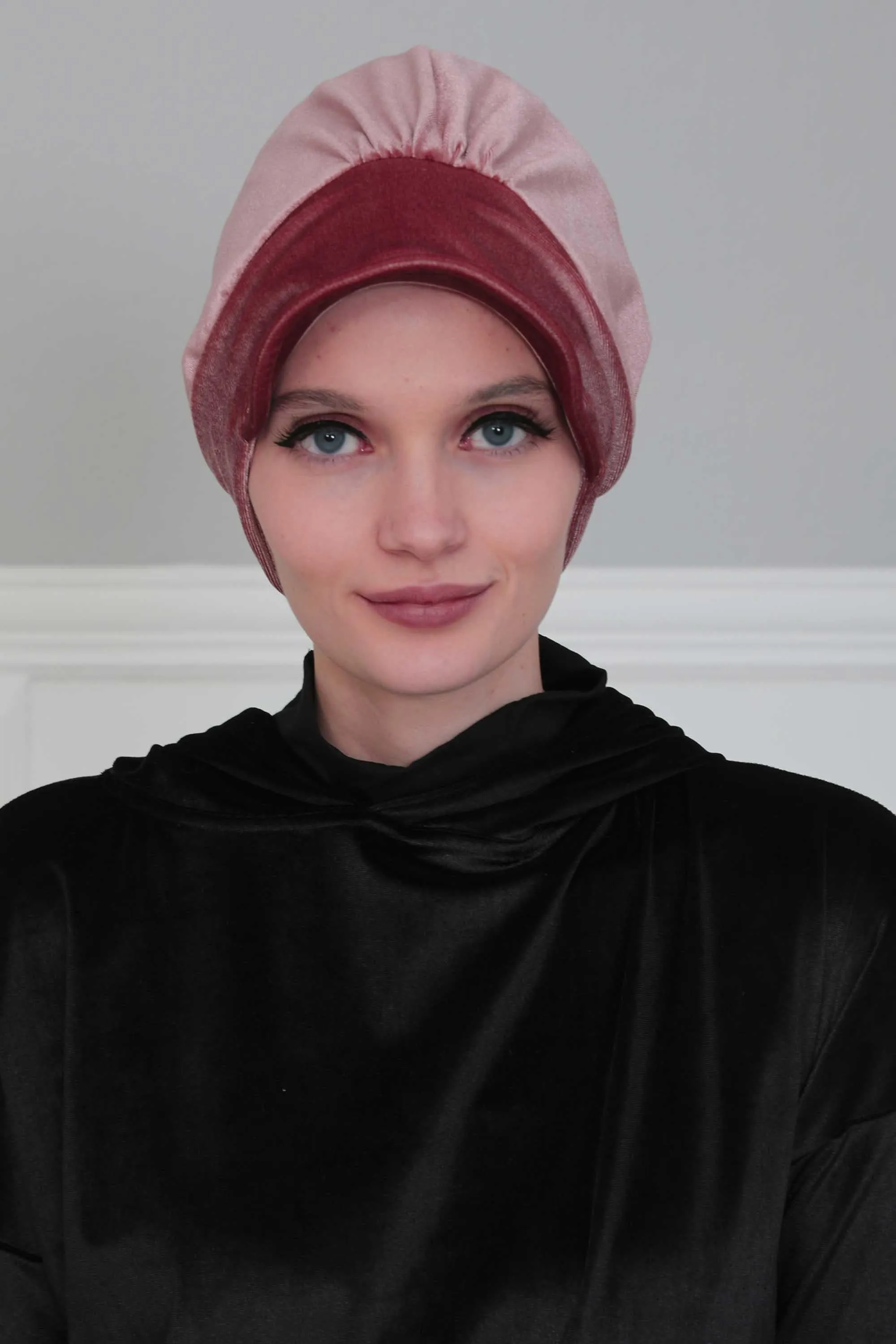 Super Soft Velvet Newsboy Visor Cap for Women, Elegant Comfortable Plain Turban Visor Cap for Daily Use, Chic Velvet Chemo Headwear,B-30K