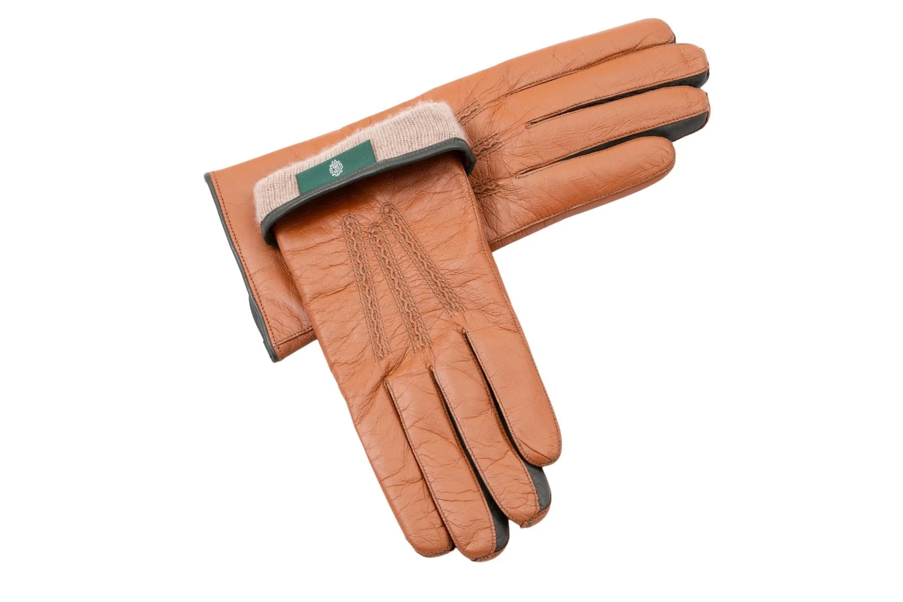 Tan Touchscreen Lamb Nappa Gloves