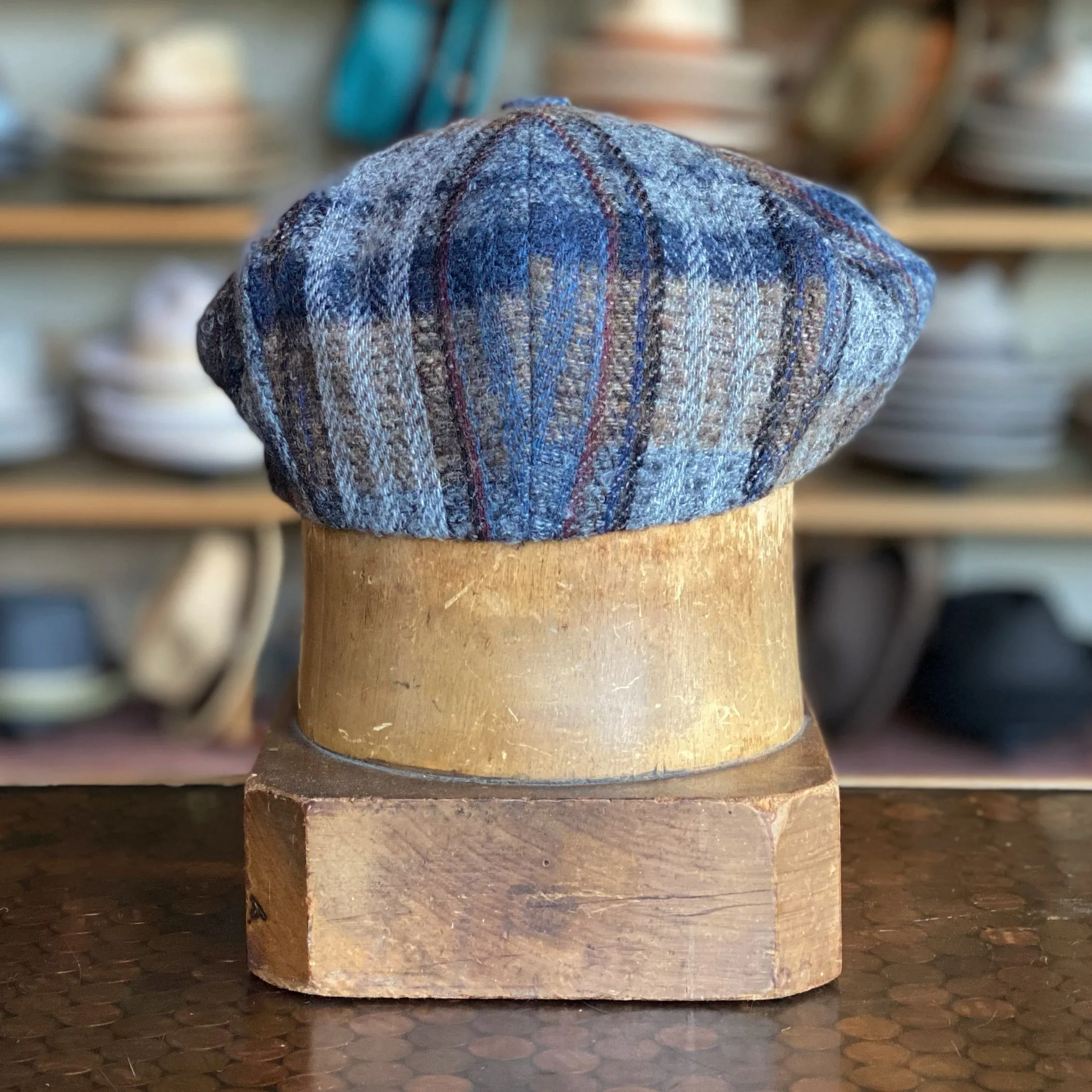 Textured Plaid Newsboy