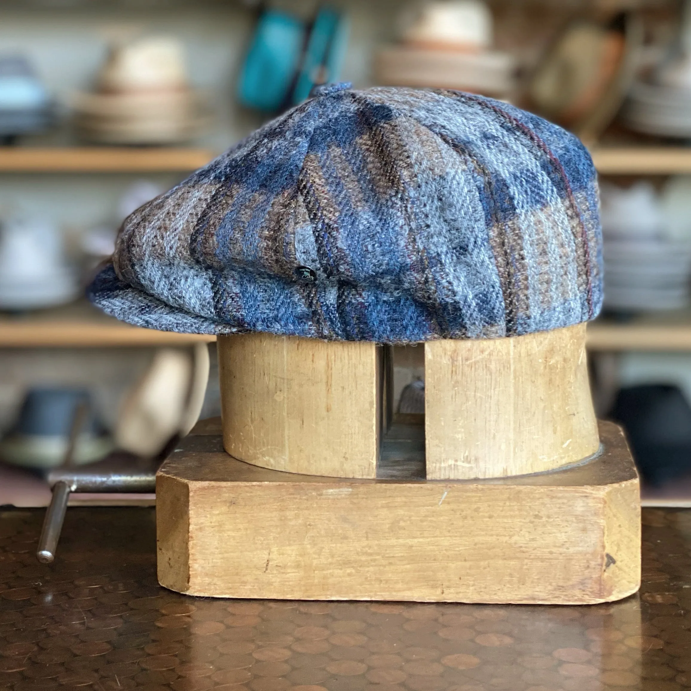 Textured Plaid Newsboy