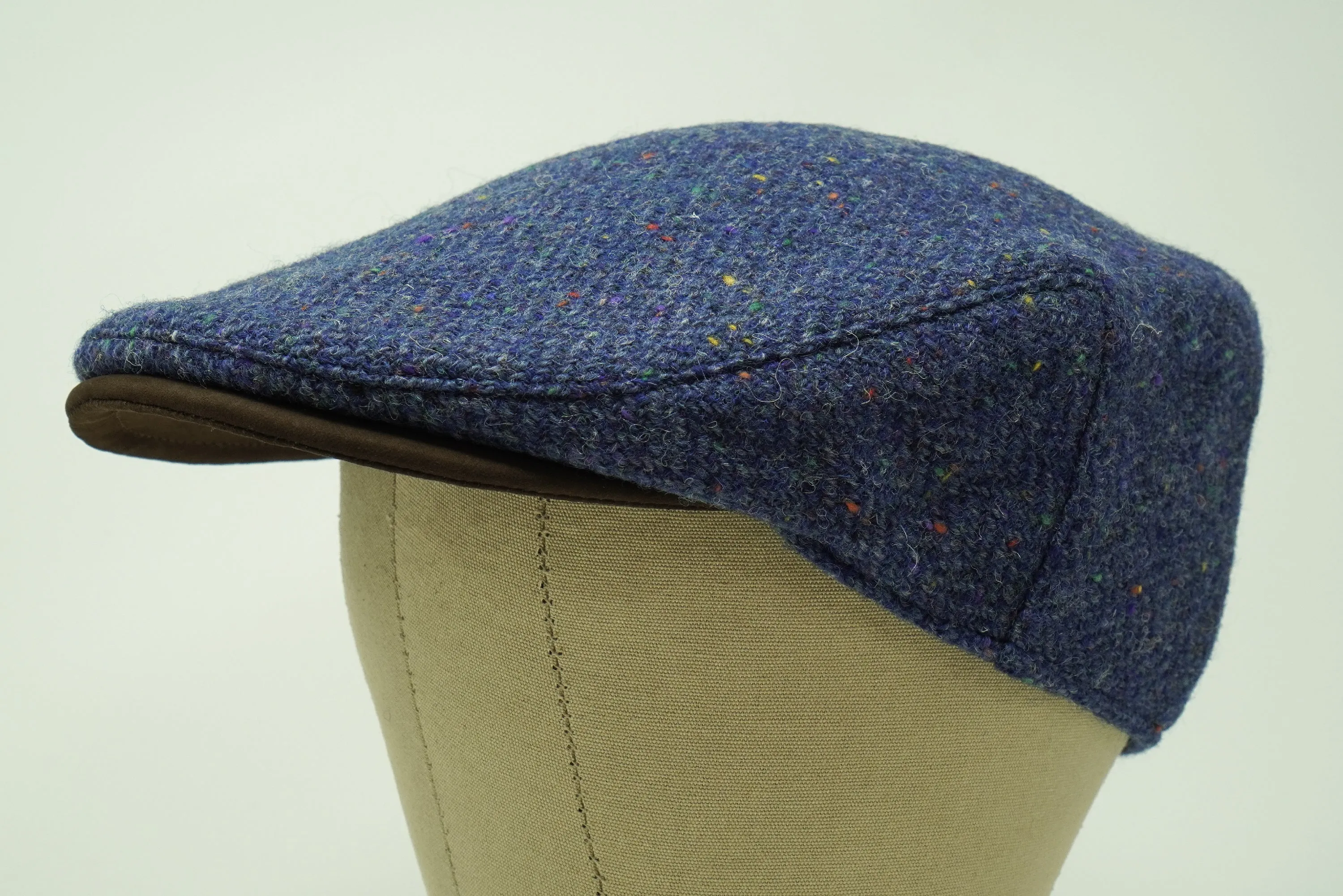 The Sloan - Ladies Irish Tweed with Leather Peak Cap