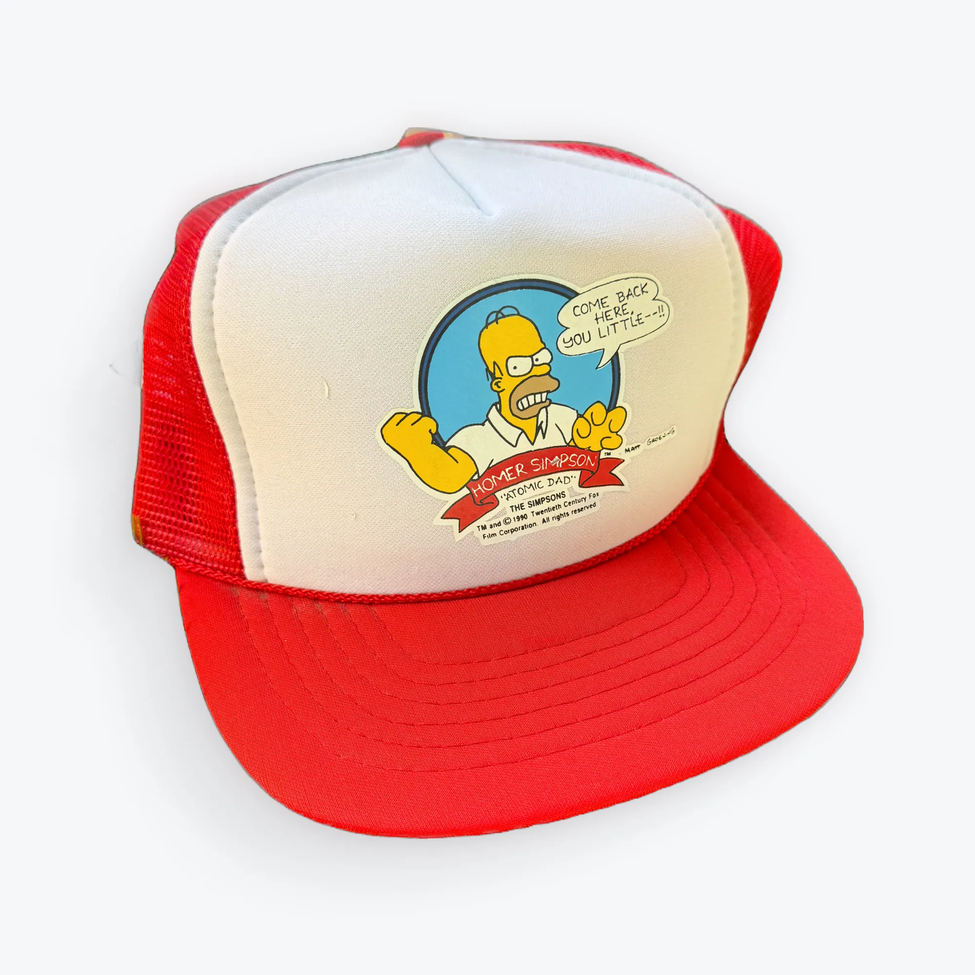 Vintage 1990 Youth Sized Homer Simpson "Atomic Dad" Trucker