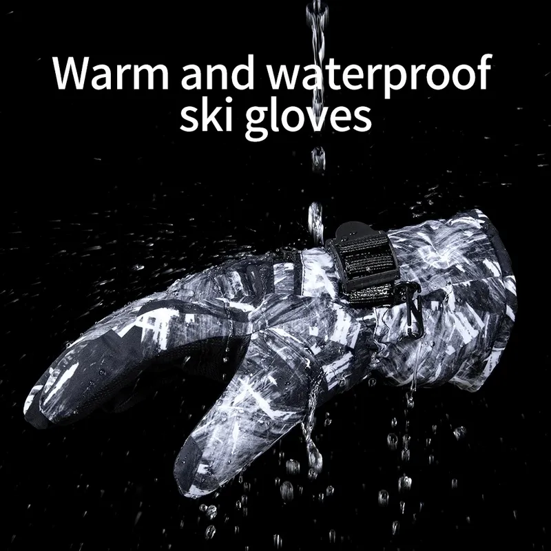 Waterproof Warm Unisex Gloves with Adjustable Bukcle - SF1893