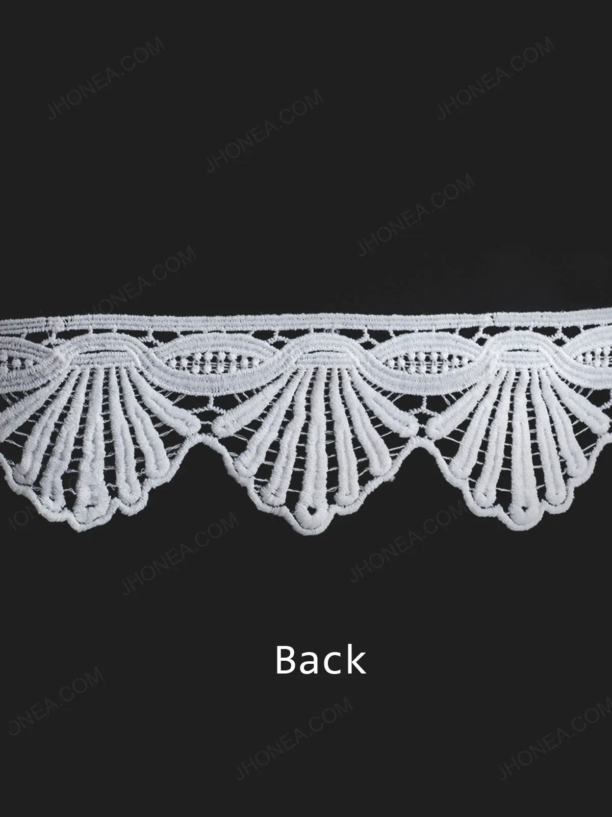 White Floral Border Edge Lace Trim