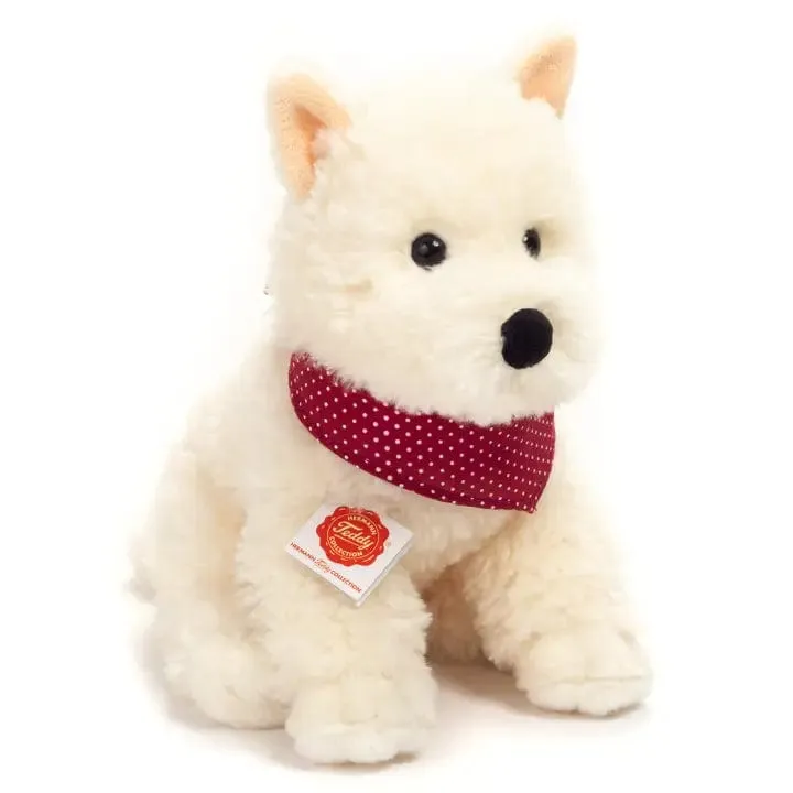 White Highland Terrier Sitting Plush by Teddy Hermann