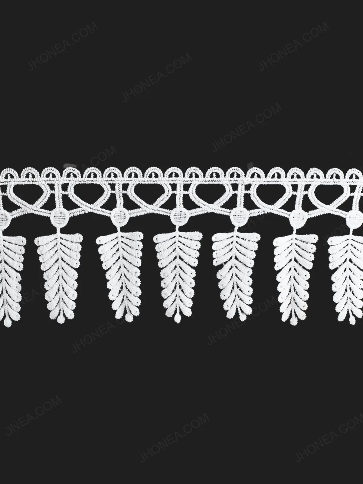 White Leaf Tassel Lace Trim For Womens'