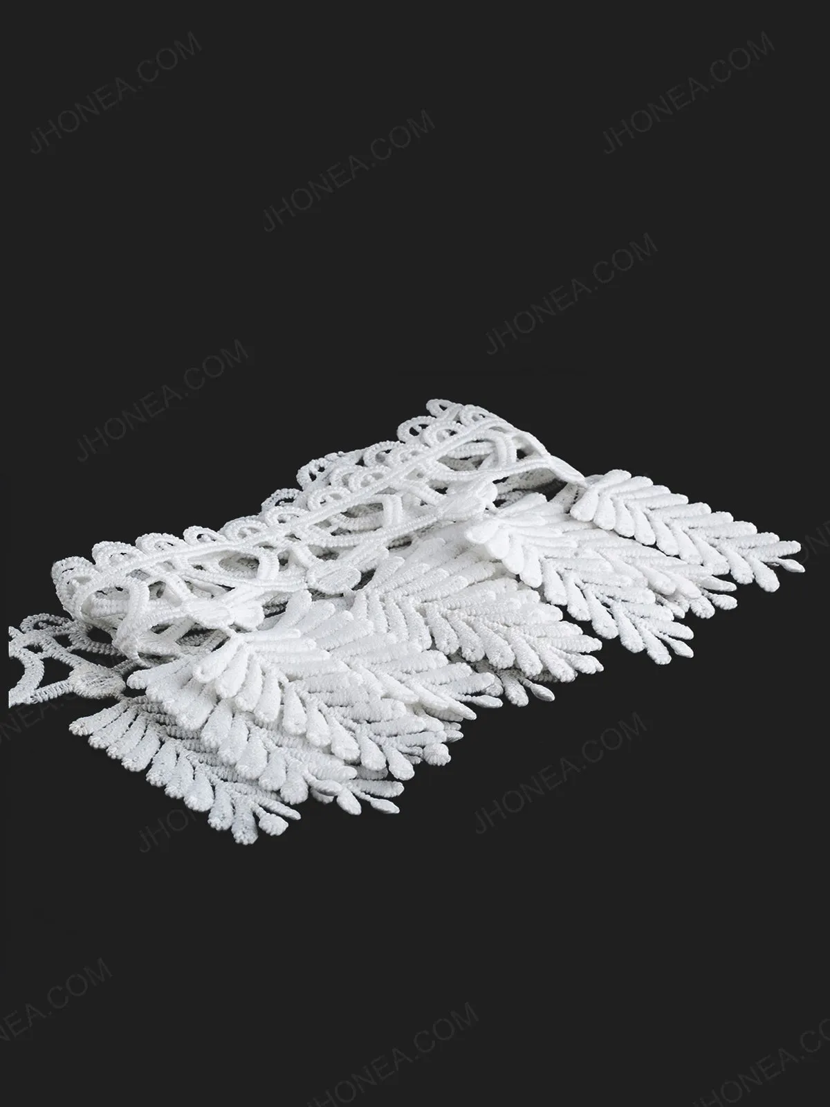 White Leaf Tassel Lace Trim For Womens'