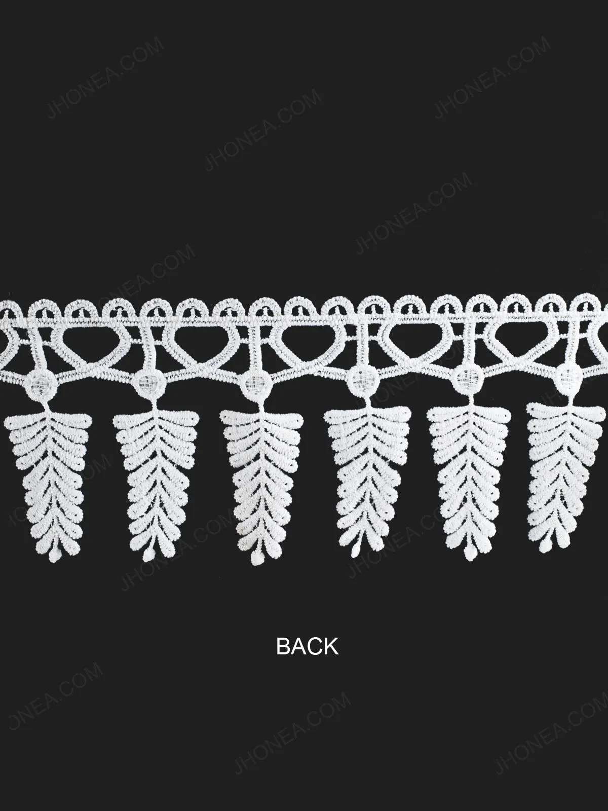 White Leaf Tassel Lace Trim For Womens'