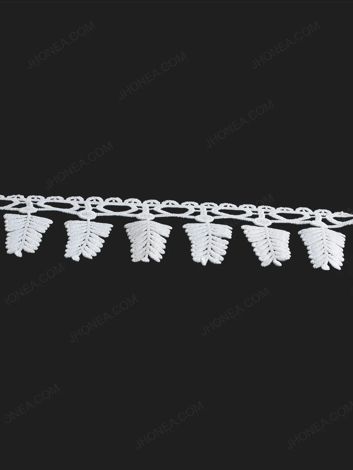 White Leaf Tassel Lace Trim For Womens'