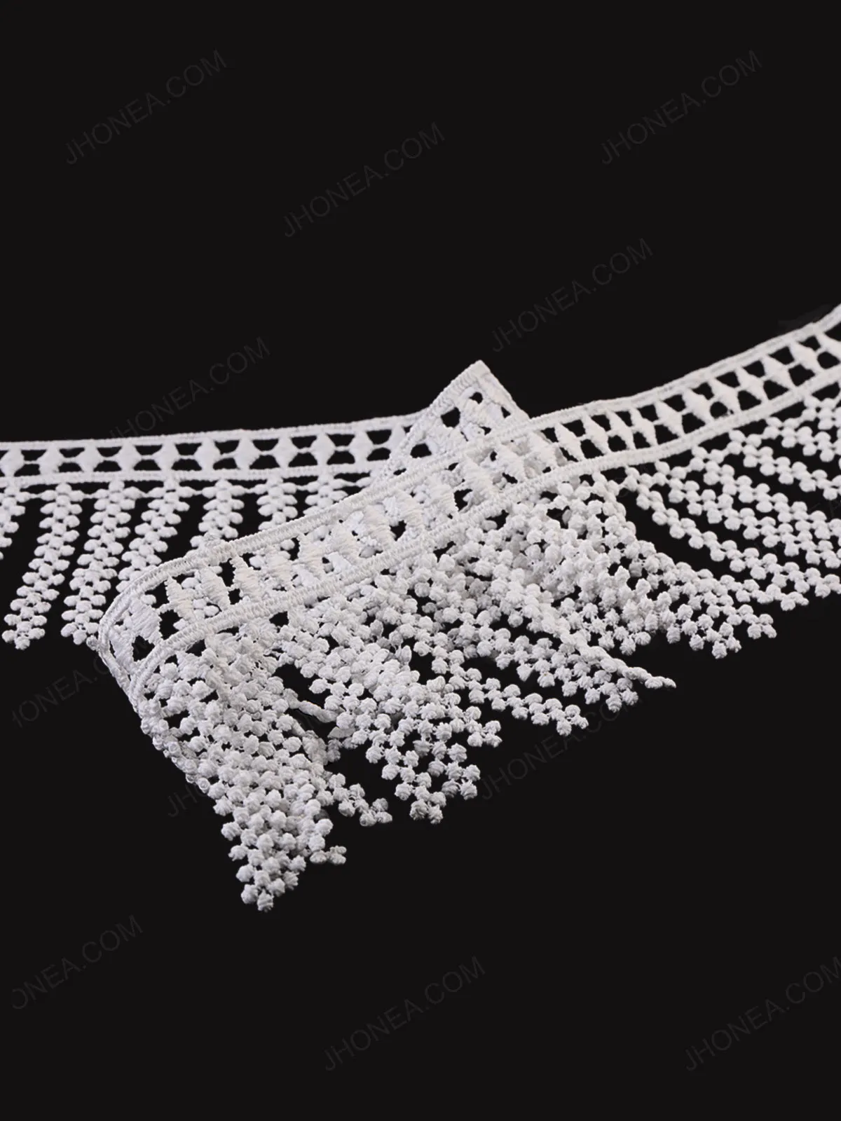 White Tassel Border Lace Trim For Womens'