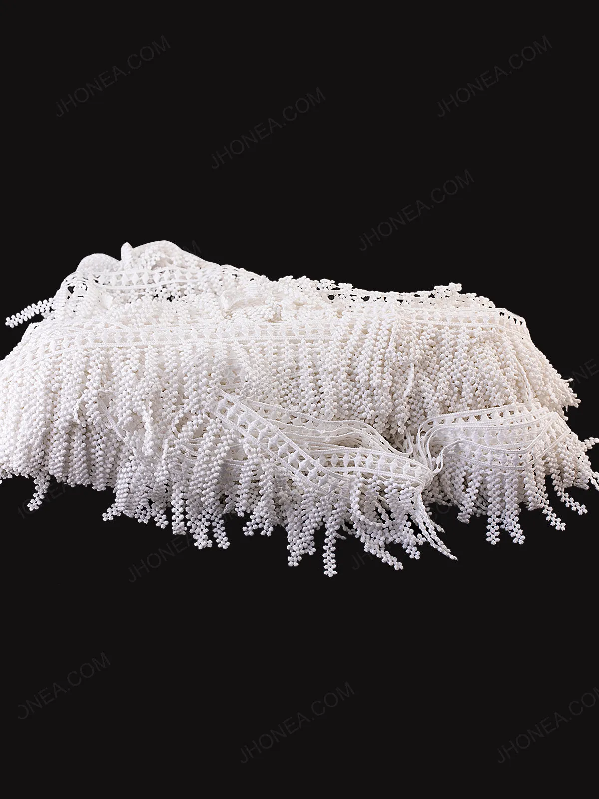 White Tassel Border Lace Trim For Womens'