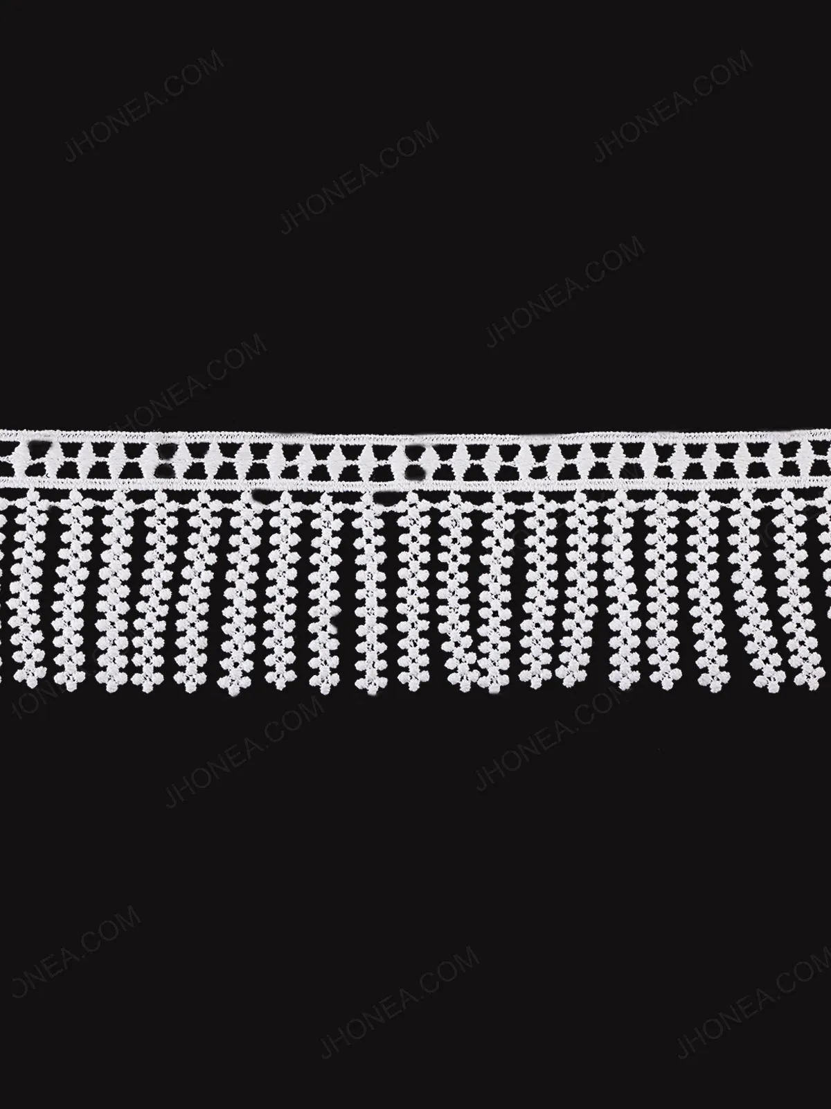 White Tassel Border Lace Trim For Womens'