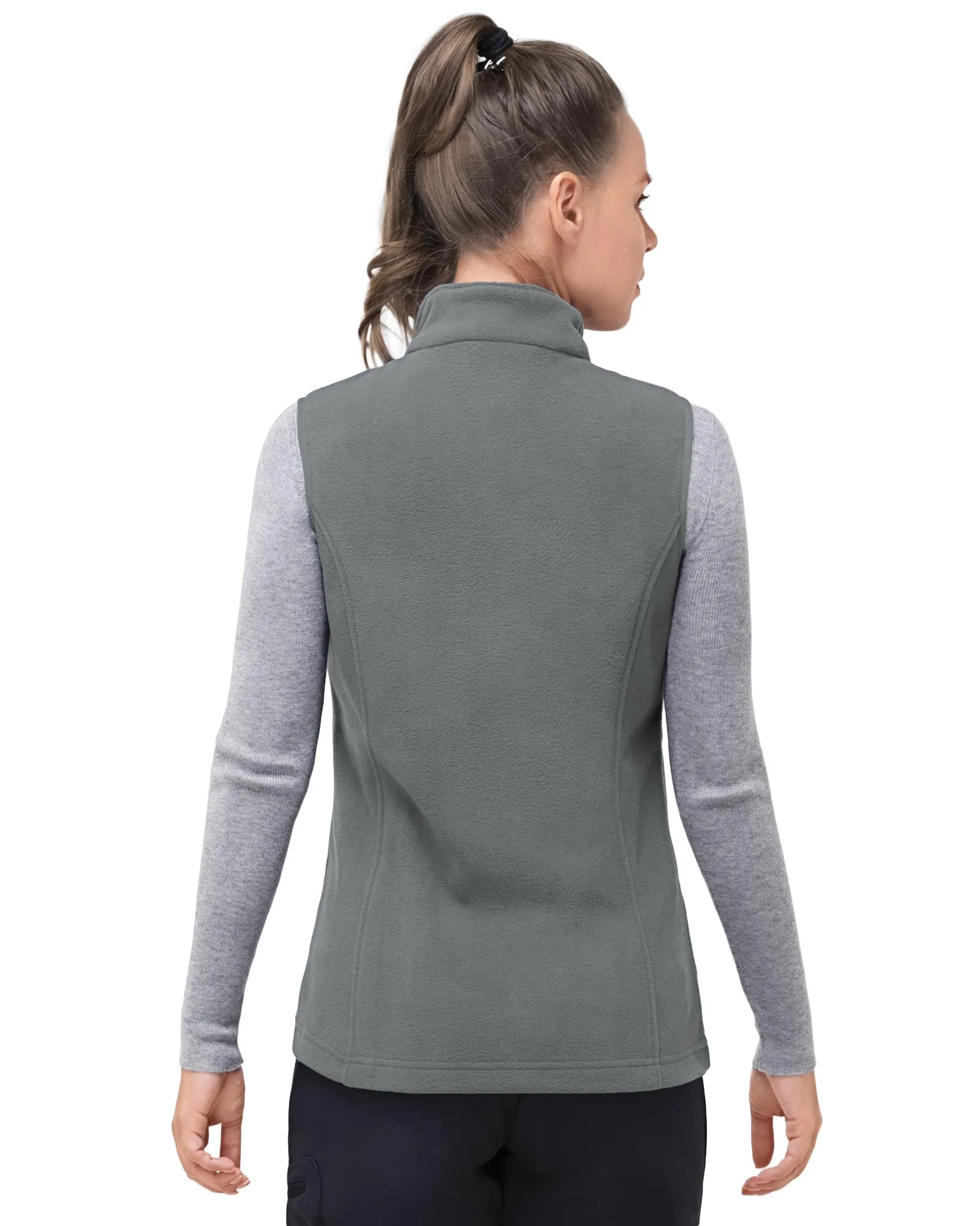 Women’s 0.82 lbs Fleece Gilet Vest Outerwear with 4 Deep Pockets