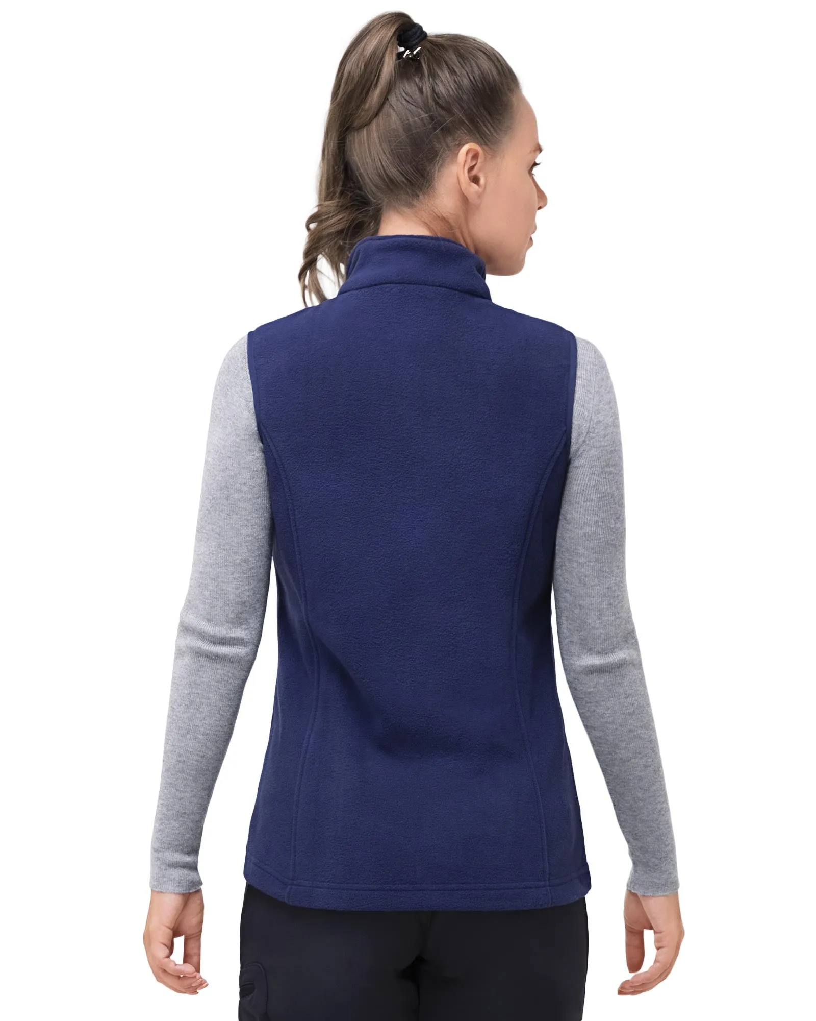 Women’s 0.82 lbs Fleece Gilet Vest Outerwear with 4 Deep Pockets