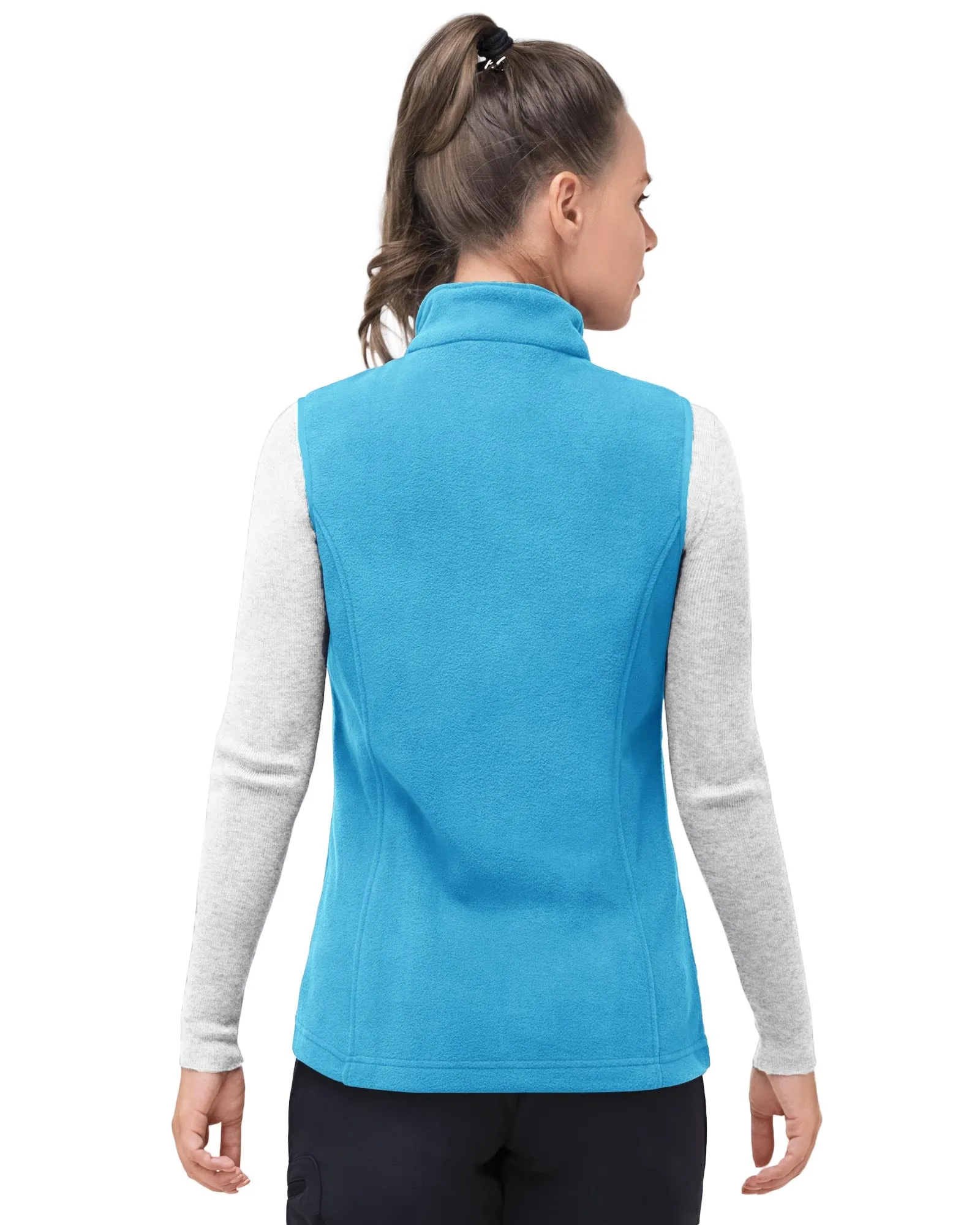 Women’s 0.82 lbs Fleece Gilet Vest Outerwear with 4 Deep Pockets